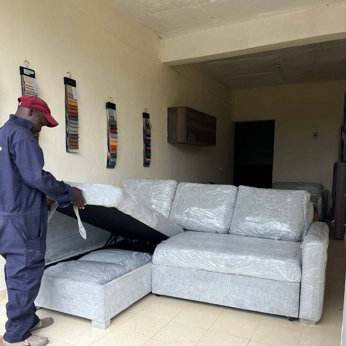 Pull Out Sofabed L‑Shaped with Storage